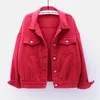 Classic Denim Jacket Women Jeans 2023 Jean Boyfriend Jackets for Oversize Loose Coat Veste Femme Purple White Yellow Mujer 240117