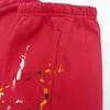 Falection 24ss GD PAINTED FLARE SWEATPANT painéis reconstruídos calças estampadas pintadas à mão vermelhas