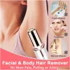 Epilator Portable Lipstick Shaped Electric för kvinnor smärtfritt och effektivt borttagning Hem Razor Shaver Tool 231128 Drop Delivery Health DH98C