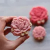 Stampo per mooncake rosa da 50 g, 75 g, 150 g, stampo da forno per la casa con fiori tridimensionali pressati a mano