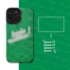 Fashion Trendy Label Green Phone Case Lämplig för Apple 14 Pro Max 13 12 Mini 11 Xsmax XR 7 8 Plus Fall Män och kvinnliga telefoner täcker