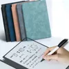 Şık yeniden kullanılabilir haftalık planlayıcı deri A5 Beyaz tahta kalemi Silinen bez yazma tahtası notu not defteri
