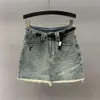 Summer Designer Squult Krótka spódnice Kobiety mody litera haft graficzna grafika wysoka tła A-line anty-skidding owinięcie krótka spódnica
