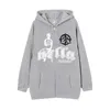 Straat Hip Hop Gothic Harajuku Y2K Zwarte Rits Hoodie Heren en Dames Rock Hoodie Jas