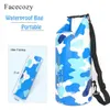 Bolsas Facecozy bolsas secas impermeables para natación bolsillo de camuflaje 2/3/5/10/15/20/30L resistente al agua Rafting en la playa Ocean Pack River Trekking Bag