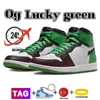 2024 Projektant 1 buty do koszykówki Chicago Unc umyj black Og Lucky Green Men Women Sneaker Sneaker University Blue Reverse Mens Women Trainers