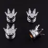 4 pièces universel Chrome couronne Style voiture pneu Air Valve tiges couvercle bouchons jantes ZZ