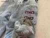 Nouveau bébé Survêtements garçons Automne ensemble vêtements de marque pour enfants Taille 110-160 Sweat à capuche avec logo brodé et jean doublure en velours Jan20