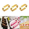 قوالب الخبز 6pcs قوالب Tartlet البيضاوية الحلوى الفرنسية موس فاكهة الفاكهة الدائرية تورتة الكعكة Quiche mold au السترون تاتين جبن الذهب