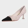 Kleid Schuhe Luxus Spitz High Heels Pacthwork Elegent Frauen Pumpen Vintage Slip Auf Chaussures Femme Stileto Gemütliche Zapatillas Mujer