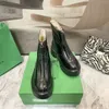 Designer New Leather Therow Boots skor äkta lyxdesigner Klassisk dubbel bokstav diamantgitter Keen High Boots dragkedja Flat Bottom Martin Boots