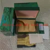 2022 Ship Super Quality Watch Box New Style Green Original Box Papers GM T SU B SE A WATHT BOX GREE325Rのレザーバッグギフトボックス