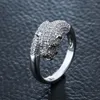 Cluster-Ringe für Damen, modisch, Persönlichkeit, elegant, Leoparden-Ring, Hochzeit, Verlobung, Party, Schmuck, Geschenk