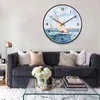 Wall Clocks Sailboat On Sea Silent Clock Large Size Simple Personality Modern Design Metal Movement For Decor