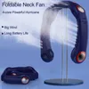 Electric Fans Portable Fan Foldable Neck Fan 5000mAh USB Rechargeable Bladeless Air Cooler Silent 3 Gear Wireless Mini Electric Ventilador New YQ240118