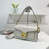 Designer de Tabby S Feminino Couro de ombro Famoso Pochette Classic Braço Branco Moda Preta Bola Crossbod