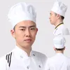Berets Unisex Adult Elastic White Chef Hat Baker BBQ Kitchen Cooking Costume Cap Pastry Anti-lampblack Breathable Cotton