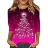 Hoodies للسيدات 2024 Autumn Pullover Tops Long Sleeve Tops Thirts 3D Printed Graphic Christmas Seris Snowman O Drict Excal