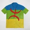 Chemises décontractées pour hommes Nouveauté Drapeau Amazigh - Berbère Une chemise à manches courtes T-shirts Coordonnées Sortie Top Qualité Taille USA