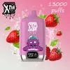 Elfworld xtia 13000 puf shisha tek kullanımlık vape cihazı 20ml 0/2/3/5% nikotin tuzu 15 lezzet pilleri ejuice şarj edilebilir toptan 13000 puflar 13k USD eu vape bar