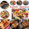 1020pcs Kabob szaszłyki 15 -calowe szaszłyek ze stali nierdzewnej z drewnianą uchwytem do grillowania naczynia kuchenne Camping Gotowanie ogniskowe gotowanie 240117