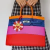 volledig handgemaakte handtassen 35 cm Speciaal op maat gemaakt epsomleer meer kleuren regenboogsplitsing luxe Designer handtas 10a spiegelkwaliteit tassen met oranje tassen