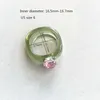 Кольца кластера UJBOX, размер США 6, многоцветный камень, кольцо из акриловой смолы для женщин и девочек, хип-хоп, индивидуальные ювелирные аксессуары, оптовая продажа оптом