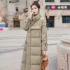 Women's Trench Coats Korean 2024 Winter Jacket Chic Design Down Cotton Coat Womens Thicken Warm Puffer Parkas Long Snow Wearm Padded