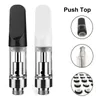 Cartouches de vape en verre céramique TH205 pressées Atomiseur 1,0 ml Blanc Noir Embouchure à pression à pression pour enfants 510 Fil TH2-SE Chariots vides