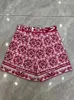 Women's Shorts Fashion Porcelain Printing Women Cotton Button Summer Beach Holiday Girl's Sweets