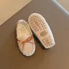 Mocassins pour enfants, chaussures en cuir pour garçons et filles, mocassins à enfiler avec nœud papillon, classiques, printemps-automne, décontractés, 2023, 240117