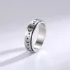 6mm RVS Spinner Ringen Moon Star Fidget Ring voor Vrouwen Stress Verlichten Angst Ringen Engagement Bruiloft Belofte Band283w