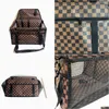 Dog Carrier Designer Pet Car Bag Brown Black Checkerboard Safety Seat Hanging Mesh Breathable Cat For Going Out Drop Delivery Home Gar Dh0Xx