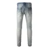 Italien-Stil Mann Bandana Patch Jeans Street Denim Hose Slim Fit