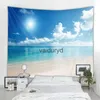 Tapestries Blue sky and white clouds tapestry wall hanging hippie room background cloth boho home decor beach mat yoga sofa bed sheet H240514