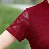 Party Kleider 2024 Mutter Sommer Kleid Weibliche Mittleren Alters Ältere Frauen Spitze Einfarbig Damen Beiläufige Dünne Vestido