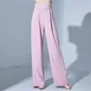 Stage Wear Latin Dance Pants Practice Ballroom Wide-Leg Modern Women's High Waist Jitterba