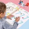 136Page Children Montessori Drawing Toy Pen Control Training Color Shape Math Match Game Set Toddler Learning Educational 240117