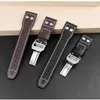 202122mm Genuine Leather Strap Accessories for IWC Big Pilots IW328201 IW377709 Watchbracelet With Replacement 240117