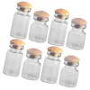 Vases 8 pièces Miniature nourriture et jeu pot en verre bouteille décor maison décoration ornement outil pour enfants enfant minuscule