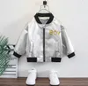 Enfants vêtements de marque garçon veste en cuir aile goldren lettre broderie moto vestes enfants manteau