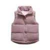 Kinderen Warm Vest Winter Meisjes Jongens Dikker Vest Corduroy Bovenkleding Vest Kinderen Tieners Katoenen Jassen Vest Voor 2-10 jaar 240117