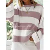 Women's Sweters Top100 Popularny sweter w paski luźne swobodne sweter S SWEATERS Cardigans Zadig Voltaire Woman Sweter