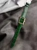 Top stijlvol quartz horloge dames gouden wijzerplaat saffierglas rood zwart groen krokodillenleren band polshorloge klassiek rechthoekig ontwerp dames casual klok 150S