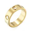 Anneaux de bande Top qualité Love Screw Ring Designer Bague pour hommes et femmes classique luxe titane acier bande bague largeur 4/5 / 6mm taille 5-11