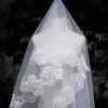 Voiles de mariée en Tulle romantique, dentelle blanche ivoire, bord appliqué, voiles de mariage courts pour mariées, accessoires pour cheveux pour femmes, AL2316