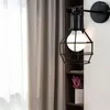 Lampa ścienna nowoczesna prosta restauracja retro sconce lekki nocny sypialnia salon foyer LED oświetlenie