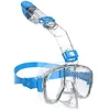 Accesorios de buceo Máscaras de buceo Juego de máscara de snorkel antivaho plegable con sistema superior completamente seco para natación libre Equipo de snorkel profesional Adultos Niños 240118