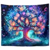 Tapisserier Fairy Tale Tree Forest Tapestry Wall Hanging Tyg Hem Dekorativ Bohemian Psychedelic Carpet Bedroom Dream Decorvaiduryd