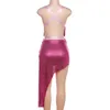 Sukienki robocze seksowne Y2K Dwuczęściowy zestaw spódnicy damski strój 2024 Modna odzież Streetwear Pink Black Summer Crop 2 zestawy szczelinowe